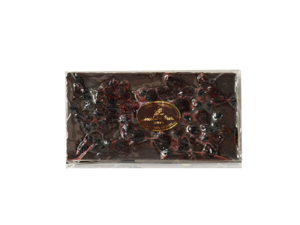 Black chocolate tablet with forest fruit 70% 150g